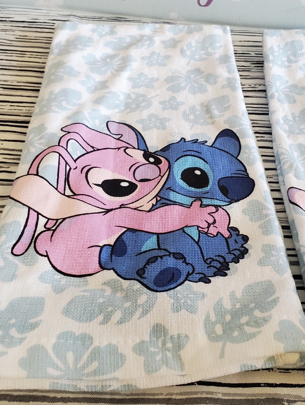 Disney Stitch & Angel Kitchen Set with 2 Towels, Tabletop Clock, and Floor Mat - Picture 5 of 8